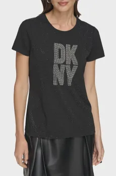 Женская черная футболка Черный M DKNY P3JHXDNA
