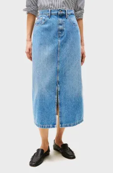 Женская голубая джинсовая юбка DNM MIDI STRAIGHT HW UMA Голубой S Tommy Hilfiger WW0WW45501