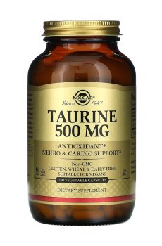 Таурин Solgar Taurine 500 мг, 250 капсул
