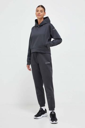 Тренировочные брюки Calvin Klein Performance цвет серый меланж Тренировочные брюки Calvin Klein Performance цвет серый меланж