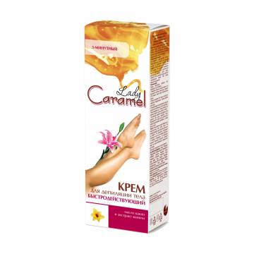 Крем для депиляции тела Caramel Lady, 3-минутный быстродействующий, 100 мл Крем для депиляции тела Caramel Lady, 3-минутный быстродействующий, 100 мл