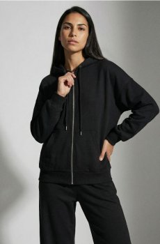 Основна розпірна толстовка з капюшоном - чорний
