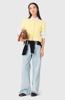 Женский желтый кардиган Желтый 34 MAJE MFPCA00712_Yellow