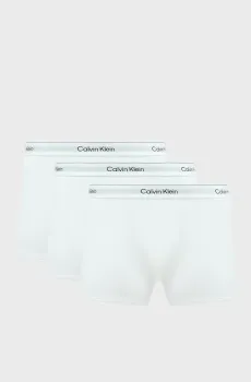 Мужские белые боксеры (3 шт) TRUNK Белый XL Calvin Klein LV00NB4392