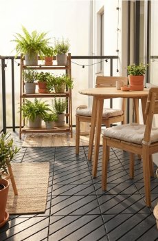 Набір садових плиток, 4 шт. - темно-сірий