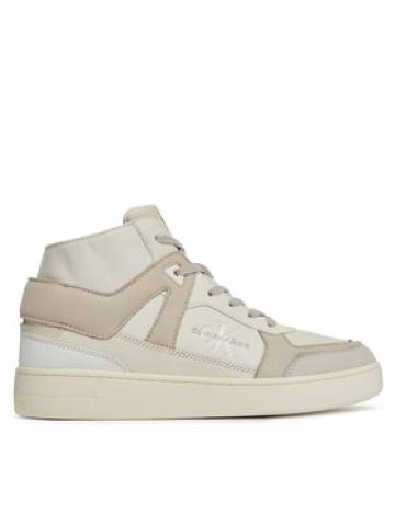 Calvin Klein Jeans Снікерcи Basket Cupsole Mid Lth Ml Fad YM0YM00883 Бежевий Calvin Klein Jeans Снікерcи Basket Cupsole Mid Lth Ml Fad YM0YM00883 Бежевий