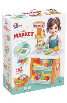 Детский игровой набор ТехноК Маркет, от 3 лет, 61*48*20 см (0730)