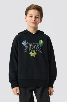 Кофта з принтом Brawl Stars - чорний