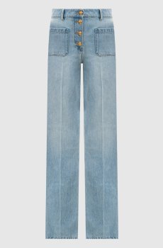 Голубые джинсы с патчем логотипа