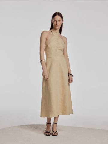 Reserved - LADIES` DRESS - бежевий - 554EI-08X Reserved - LADIES` DRESS - бежевий - 554EI-08X