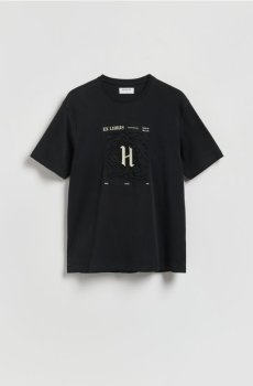 Reserved - Футболка regular з аплікацією - чорний - 487IW-99X