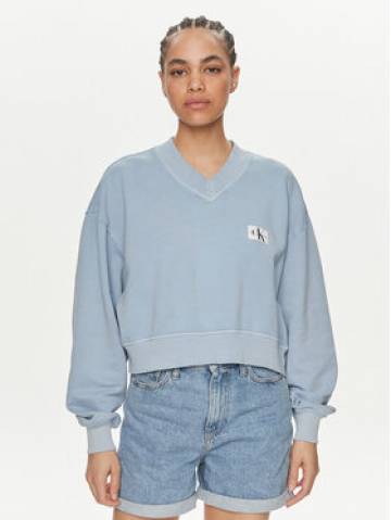 Calvin Klein Jeans Світшот J20J223079 Голубий Relaxed Fit Calvin Klein Jeans Світшот J20J223079 Голубий Relaxed Fit