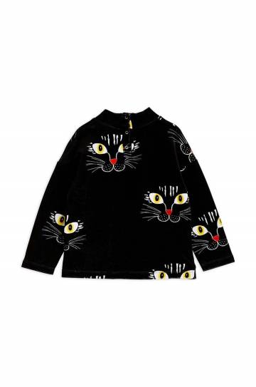 Детская хлопковая кофта Mini Rodini цвет чёрный узор Детская хлопковая кофта Mini Rodini цвет чёрный узор