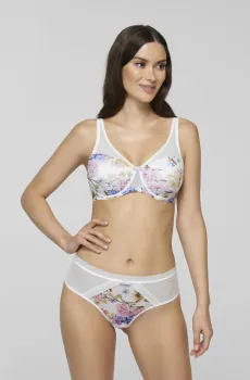Женский белый бюстгальтер с узором Белый 85F MARC&ANDRE S23-0355-FCM-LY