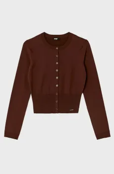 Женский коричневый кардиган Коричневый L Tally Weijl SCAVIFRANKI