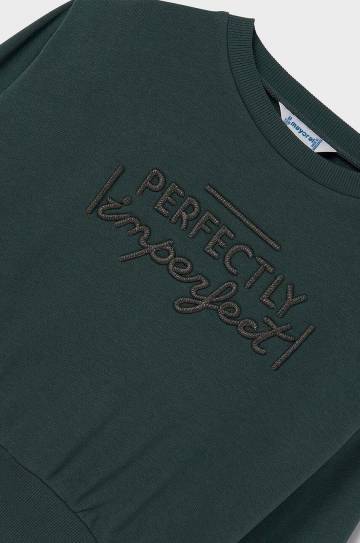 Детская кофта Mayoral цвет зелёный с принтом 7468