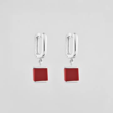 Серебряные серьги Minimal 1838-red Серебряные серьги Minimal 1838-red