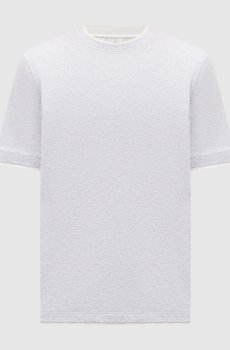 Серая меланжевая футболка прямого кроя
