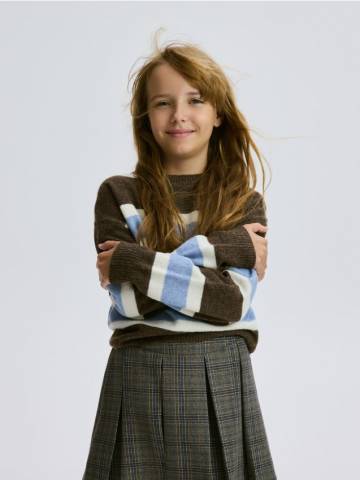 Reserved - Плісирована спідниця з шортами - різнобарвний - 408FW-MLC