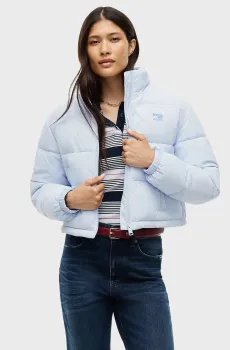 Женская голубая куртка FLAG BACK CROP Голубой XS Tommy Jeans DW0DW21620