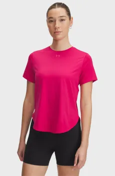 Женская малиновая футболка UA Launch Elite Shortsleeve Малиновый XS Under Armour 1389564-681