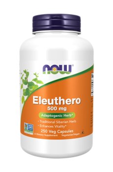 Элеутерококк NOW foods Eleuthero 500 мг, 250 капсул