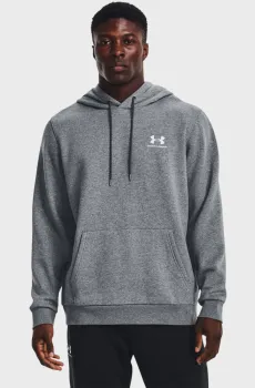 Мужское серое худи UA Essential Fleece Hoodie Серый 3XL Under Armour 1373880-012