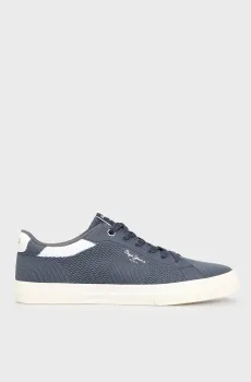 Мужские темно-синие кеды KENTON KNIT M Синий 44 Pepe Jeans PMS31072