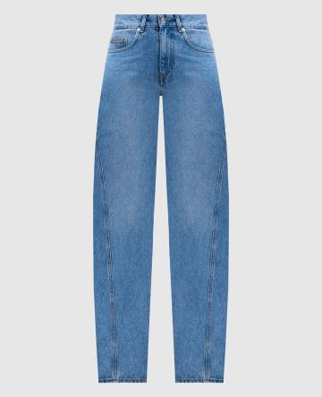 Голубые джинсы с патчем логотипа