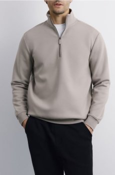 Reserved - Однотонна толстовка з високим коміром - світло-сірий - 382HM-09X