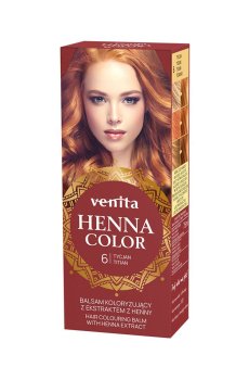 Оттеночный бальзам для волос Venita Henna Color Hair Colouring Balm с экстрактом хны, 06 Titian, 50 мл