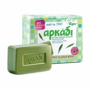 Твердое мыло Arkadi Vegan Pure Olive Oil Green Soap, 150 г