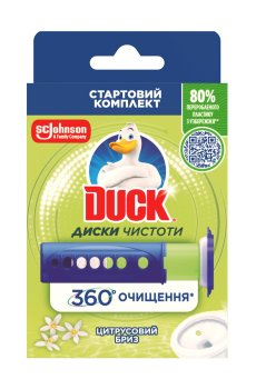 Диски чистоты для туалета Duck Цитрусовый бриз, 36 мл