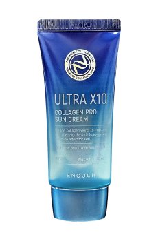 Солнцезащитный крем для лица Enough Ultra X10 Collagen Pro Sun Cream SPF 50+/PA ++++ с коллагеном, 50 г
