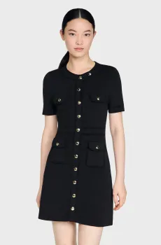 Женское черное платье Черный 34 Sandro SFPRO04696_Black