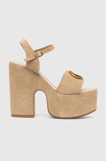 Замшевые сандалии Guess CLODY цвет бежевый FLJCLO SUE04 Замшевые сандалии Guess CLODY цвет бежевый FLJCLO SUE04