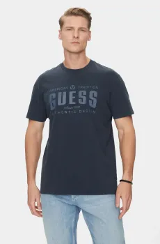 Мужская темно-синяя футболка Синий M Guess M5GI27.KBW41;F73J