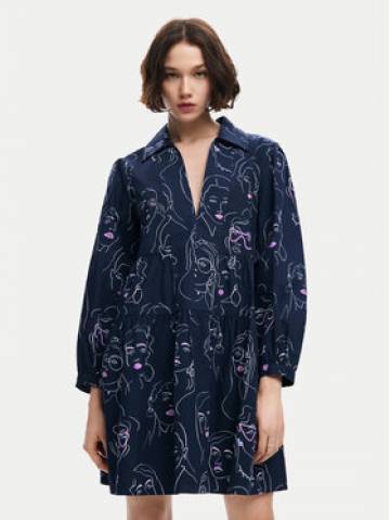 Desigual Повсякденна сукня Louisville 24WWVW66 Cиній Loose Fit Desigual Повсякденна сукня Louisville 24WWVW66 Cиній Loose Fit