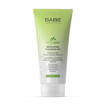 Гель-эксфолиант для глубокой очистки жирной и проблемной кожи лица BABE Laboratorios Stop Akn Exfoliating Cleansing Gel, 200 мл Гель-эксфолиант для глубокой очистки жирной и проблемной кожи лица BABE Laboratorios Stop Akn Exfoliating Cleansing Gel, 200 мл