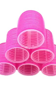 Бигуди-липучки для волос Cosmo Shop малиновые, диаметр 55 мм, 6 шт (CS717C)