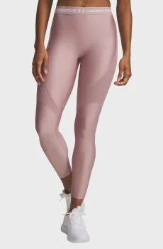 Женские пудровые тайтсы UA HG Rib Legging Розовый M Under Armour 6003983-673