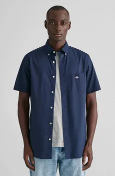 Мужская темно-синяя рубашка Синий L Gant 3000101