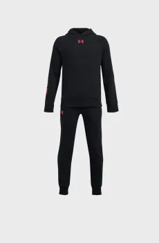 Детский черный спортивный костюм (худи, брюки) UA Rival Fleece Suit Черный 10 Under Armour 1379802-002