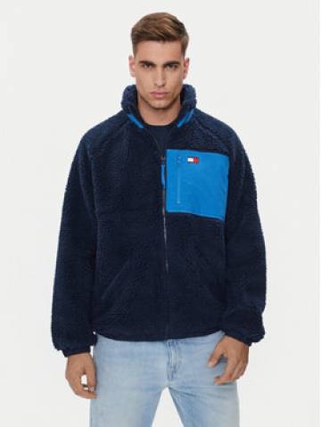 Tommy Jeans Демісезонна куртка Teddy DM0DM18906 Cиній Relaxed Fit Tommy Jeans Демісезонна куртка Teddy DM0DM18906 Cиній Relaxed Fit