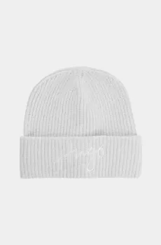 Женская белая шапка Белый ONESIZE HUGO 11536