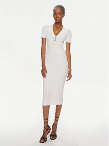 Elisabetta Franchi Повсякденна сукня AM-62S-41E2-V380 Білий Slim Fit Elisabetta Franchi Повсякденна сукня AM-62S-41E2-V380 Білий Slim Fit