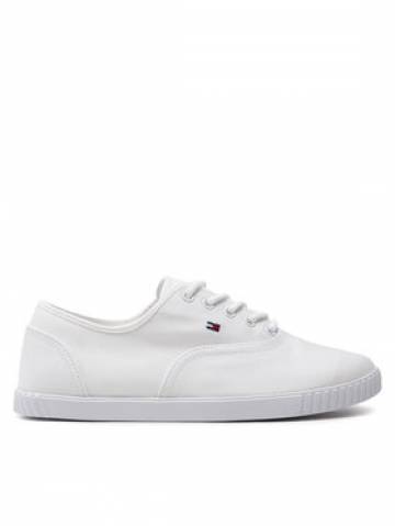 Tommy Hilfiger Кросівки Canvas Lace Up Sneaker FW0FW07805 Білий Tommy Hilfiger Кросівки Canvas Lace Up Sneaker FW0FW07805 Білий