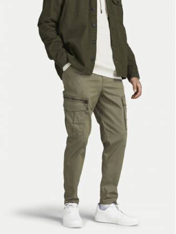 Jack&Jones Штани з тканини Stace 12194246 Зелений Tapered Fit Jack&Jones Штани з тканини Stace 12194246 Зелений Tapered Fit
