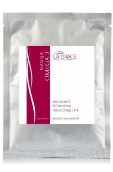 Альгинатная маска для лица La Grace Омега 3, для активного увлажнения и питания кожи, с экстрактом клюквы, 25 г