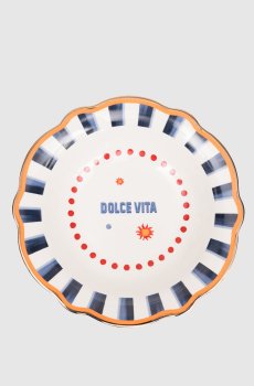 Белая фарфоровая тарелка для супа Dolce Vita